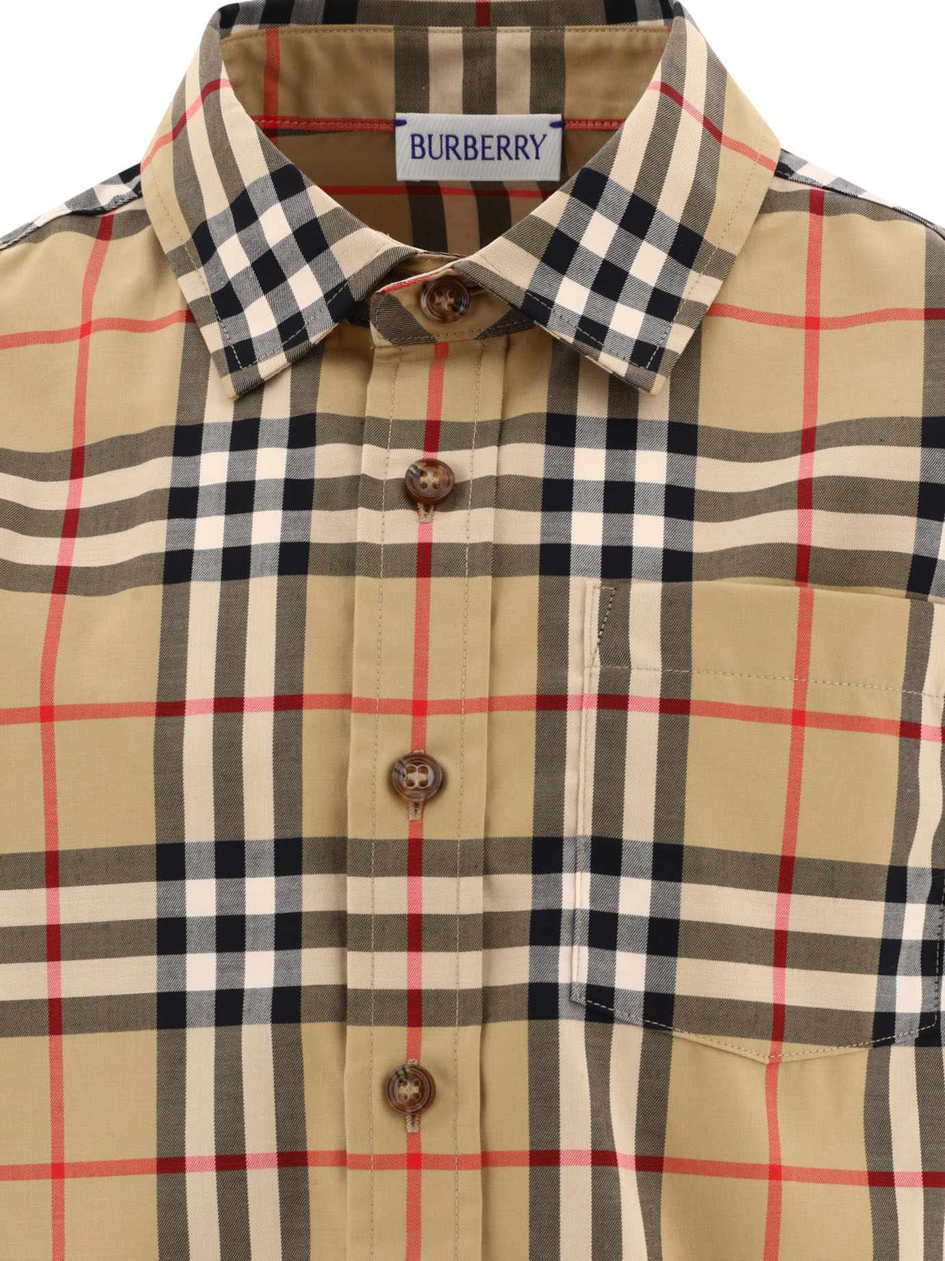 BURBERRY KIDS Beige Check shirt